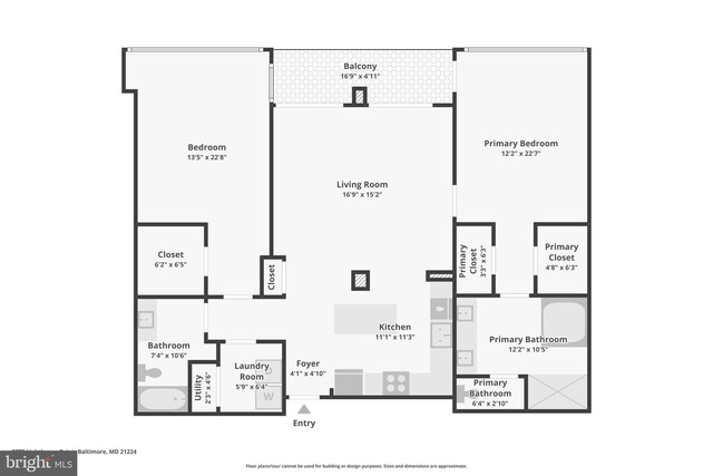 2772 Lighthouse Pt E Unit 410, Baltimore, MD 21224 - view of home floor plan