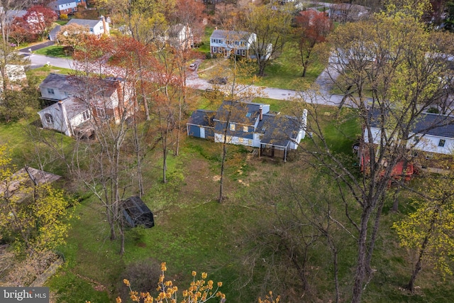 drone / aerial view featuring a residential view