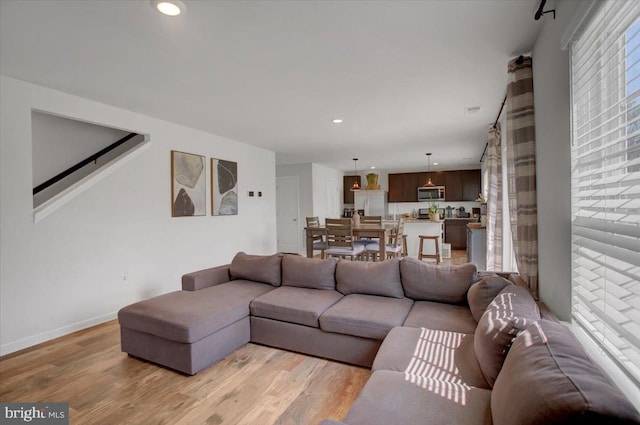 11174 Cross Fields Dr, Waynesboro, PA 17268 - living area featuring recessed lighting, baseboards, and light wood-style flooring