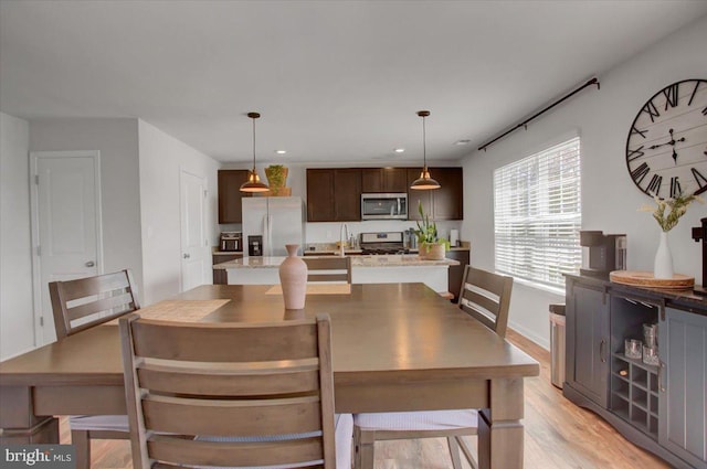 11174 Cross Fields Dr, Waynesboro, PA 17268 - dining space with recessed lighting, light wood-style flooring, and baseboards