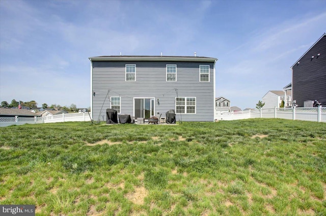 11174 Cross Fields Dr, Waynesboro, PA 17268 - back of property with fence, a patio, and a lawn