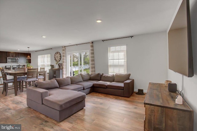 11174 Cross Fields Dr, Waynesboro, PA 17268 - living area featuring recessed lighting and light wood finished floors