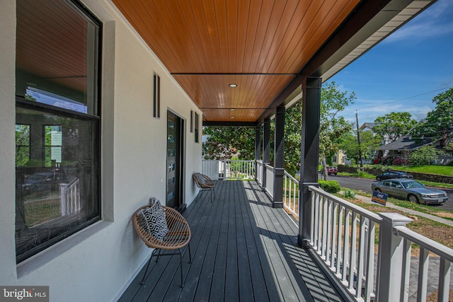 1904 Jackson St NE, Washington, DC 20018 - wooden terrace featuring a porch