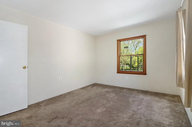 view of carpeted empty room