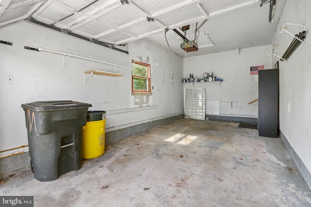 garage featuring a garage door opener