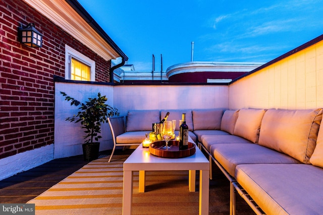 view of patio / terrace with an outdoor hangout area