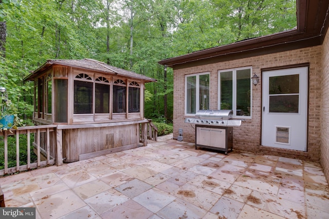 12868 Paddle Wheel Ct, Manassas, VA 20112 - view of patio / terrace featuring a grill and a sunroom