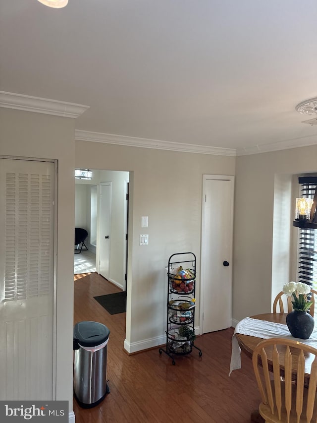 8549 Stonewall Rd, Manassas, VA 20110 - interior space featuring crown molding, wood finished floors, and baseboards