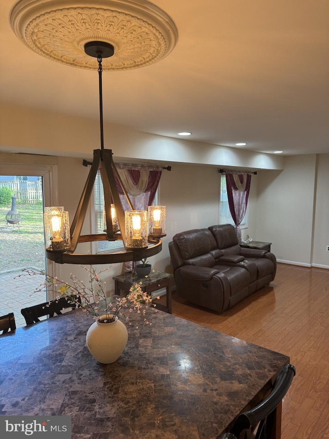 8549 Stonewall Rd, Manassas, VA 20110 - dining room featuring wood finished floors and recessed lighting