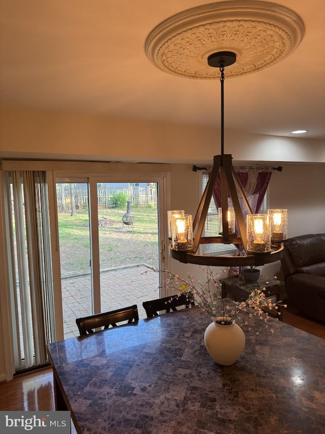 8549 Stonewall Rd, Manassas, VA 20110 - dining area with a notable chandelier
