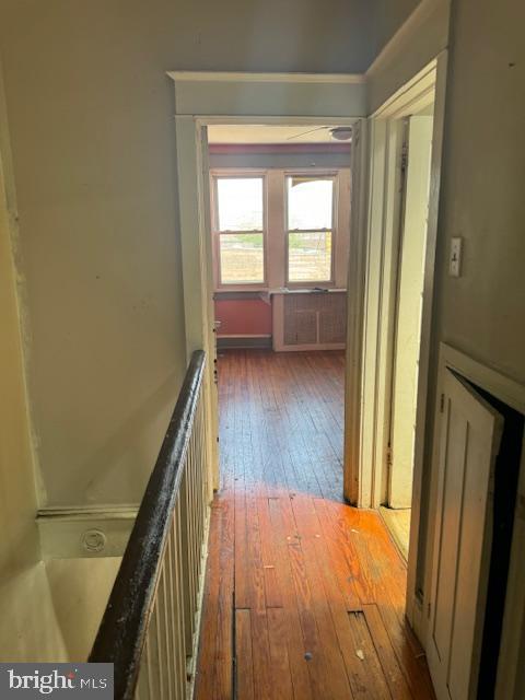 hall featuring wood-type flooring