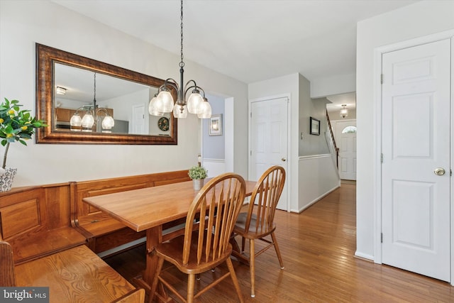 113 Winchester Way, Harleysville, PA 19438 - dining space with an inviting chandelier and wood finished floors