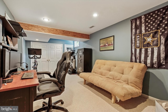 113 Winchester Way, Harleysville, PA 19438 - office featuring carpet, recessed lighting, and visible vents