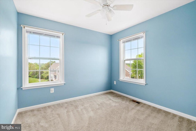 161 Stonecrest Cir, Keedysville, MD 21756 - carpeted spare room featuring baseboards and a ceiling fan