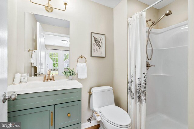 161 Stonecrest Cir, Keedysville, MD 21756 - bathroom with a stall shower, toilet, and vanity
