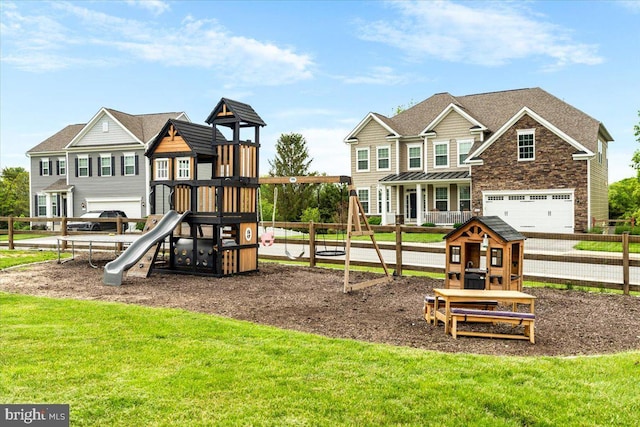 161 Stonecrest Cir, Keedysville, MD 21756 - view of jungle gym featuring a lawn
