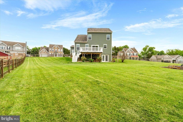161 Stonecrest Cir, Keedysville, MD 21756 - rear view of house with a deck, stairway, and a residential view