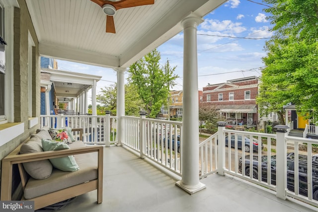 519 Somerset Pl NW, Washington, DC 20011 - balcony with covered porch and ceiling fan