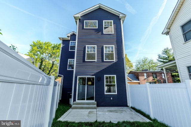 204 Barclay St, Burlington, NJ 08016 - rear view of property featuring a patio, a fenced backyard, and entry steps