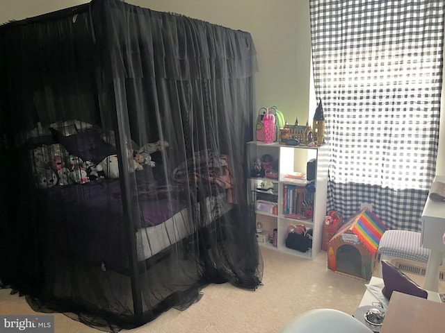 bedroom featuring carpet flooring
