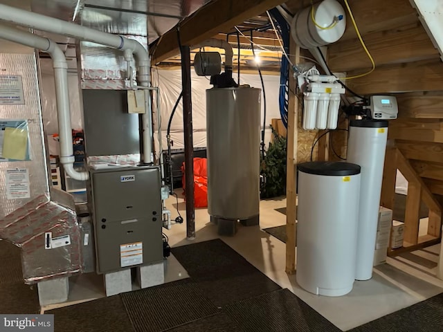 utilities featuring gas water heater
