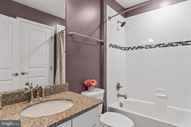 6101 Enquirer St, Hyattsville, MD 20782 - bathroom with vanity, shower / tub combo with curtain, and toilet