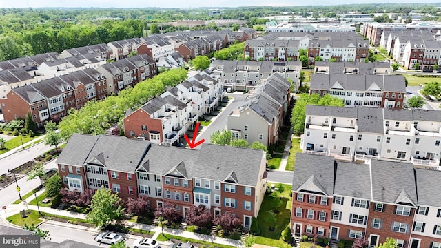 aerial perspective of suburban area