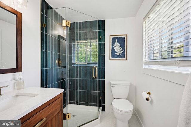 48 Evergreen Ln, Burlington, NJ 08016 - full bathroom with vanity, a wealth of natural light, and a shower stall