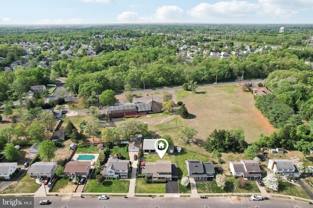 48 Evergreen Ln, Burlington, NJ 08016 - bird's eye view with a wooded view