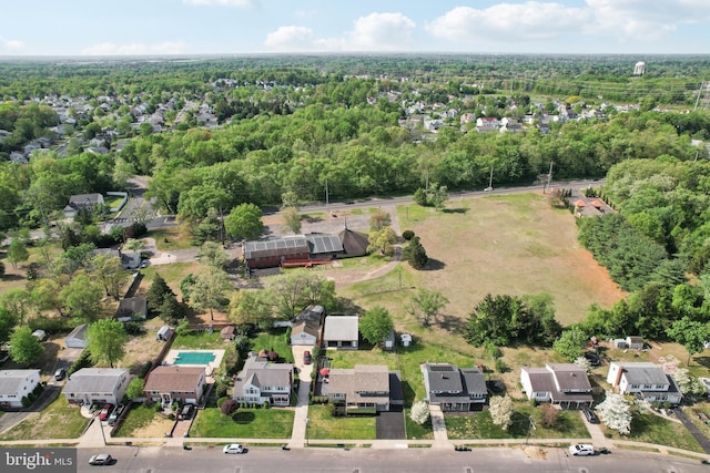 48 Evergreen Ln, Burlington, NJ 08016 - bird's eye view featuring a residential view and a wooded view