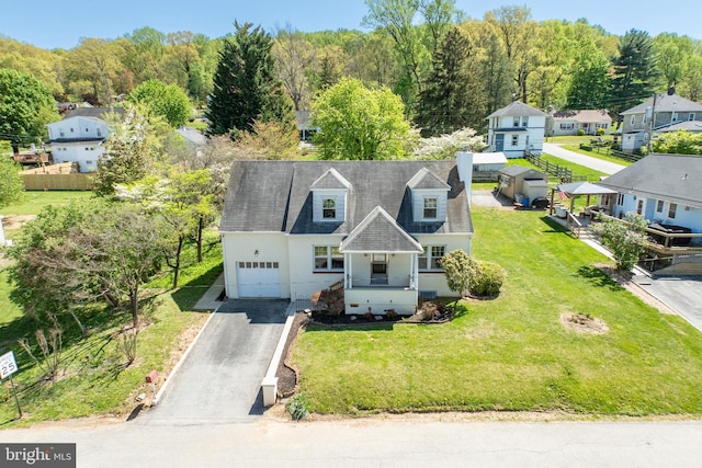 aerial view featuring a residential view