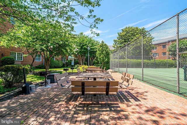exterior space with fence