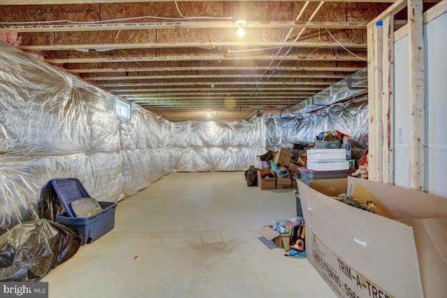 view of basement