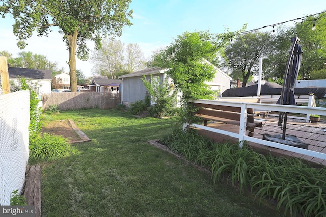 221 Arundel Rd, Pasadena, MD 21122 - view of yard featuring fence and a deck