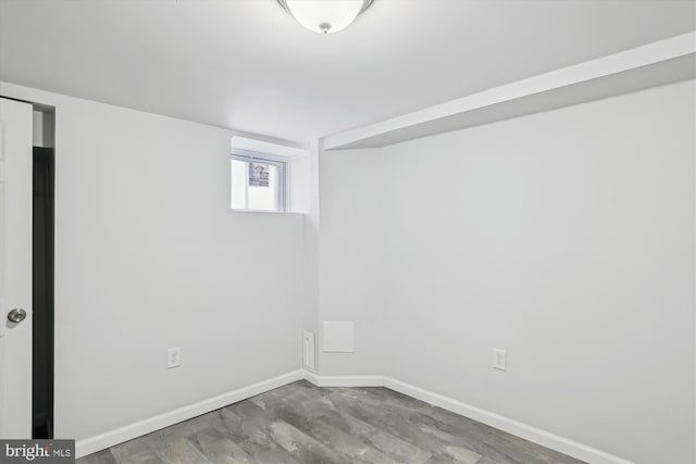 basement featuring baseboards