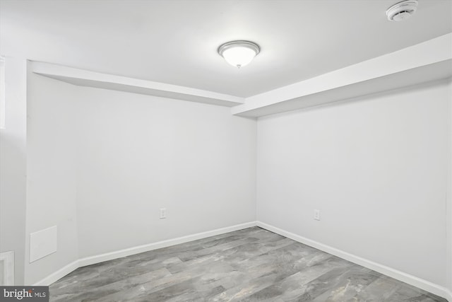 finished basement with baseboards