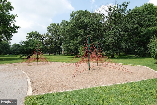 community play area featuring a yard