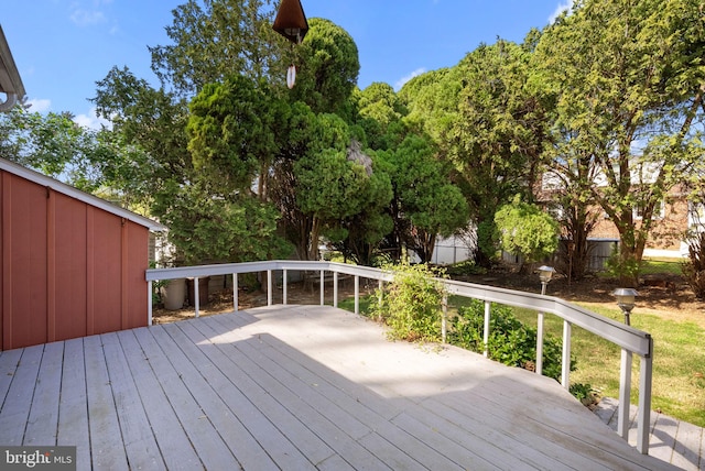 wooden terrace with fence
