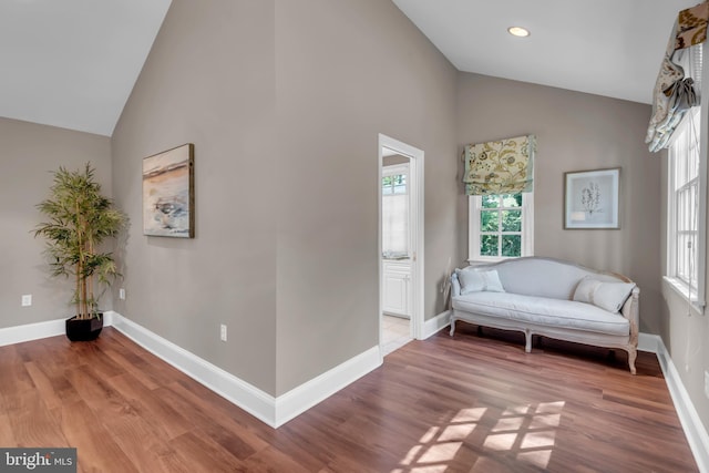 302 Maple Ln, Severna Park, MD 21146 - living area with high vaulted ceiling, light wood-style flooring, baseboards, and recessed lighting