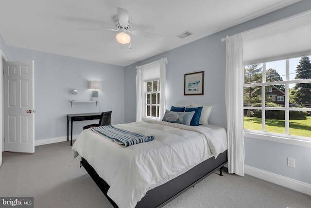 302 Maple Ln, Severna Park, MD 21146 - carpeted bedroom featuring baseboards and ceiling fan