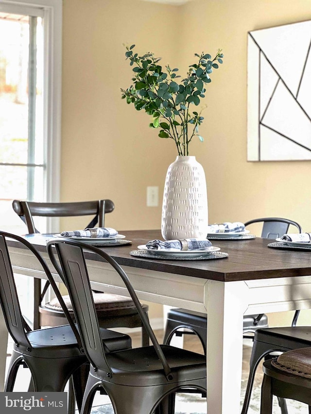 view of dining area