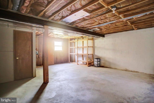 view of basement