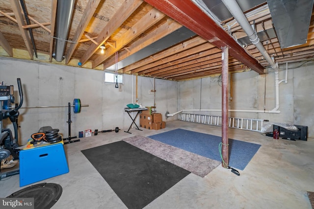 view of basement