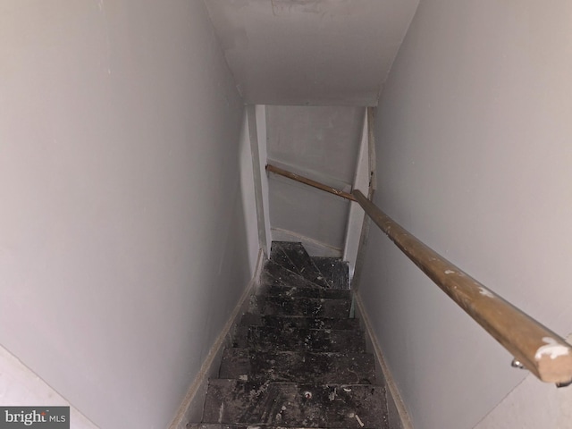 view of stairway