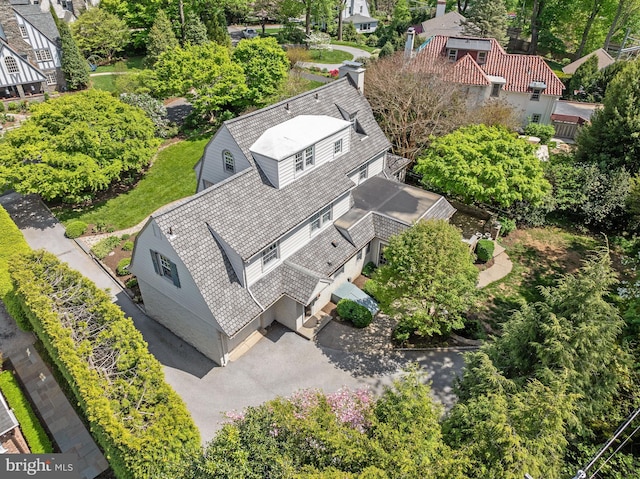 bird's eye view featuring a residential view