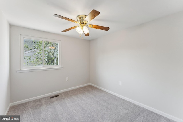 4411 Pembrook Village Dr Unit 101, Alexandria, VA 22309 - carpeted spare room featuring visible vents, a ceiling fan, and baseboards