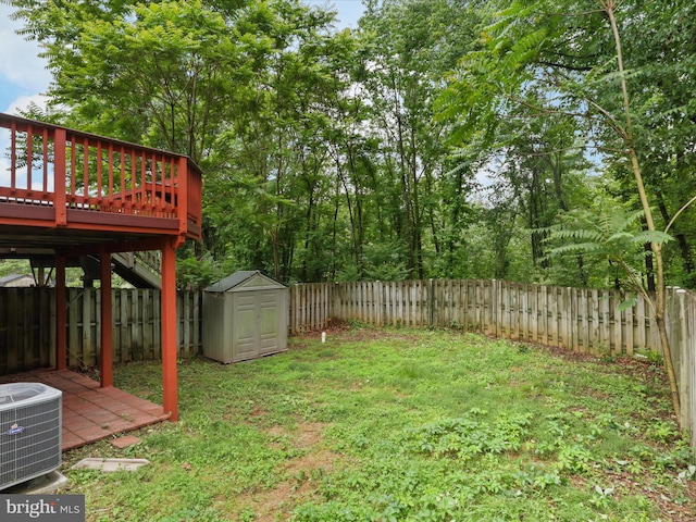 109 Donelson Loop, Stafford, VA 22554 - view of yard with cooling unit and a wooden deck