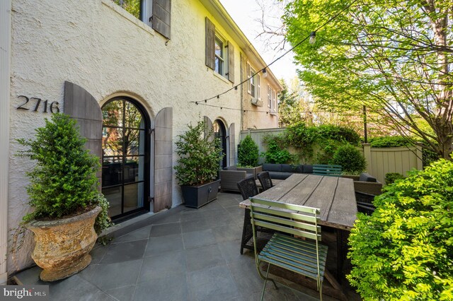 view of patio / terrace with fence and outdoor dining area