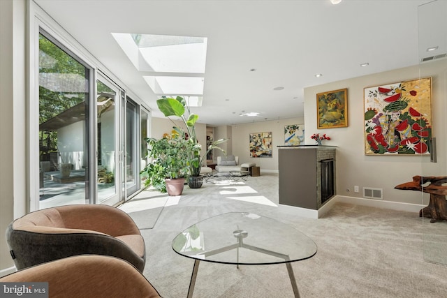interior space featuring visible vents