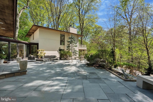 view of patio / terrace with an outdoor living space